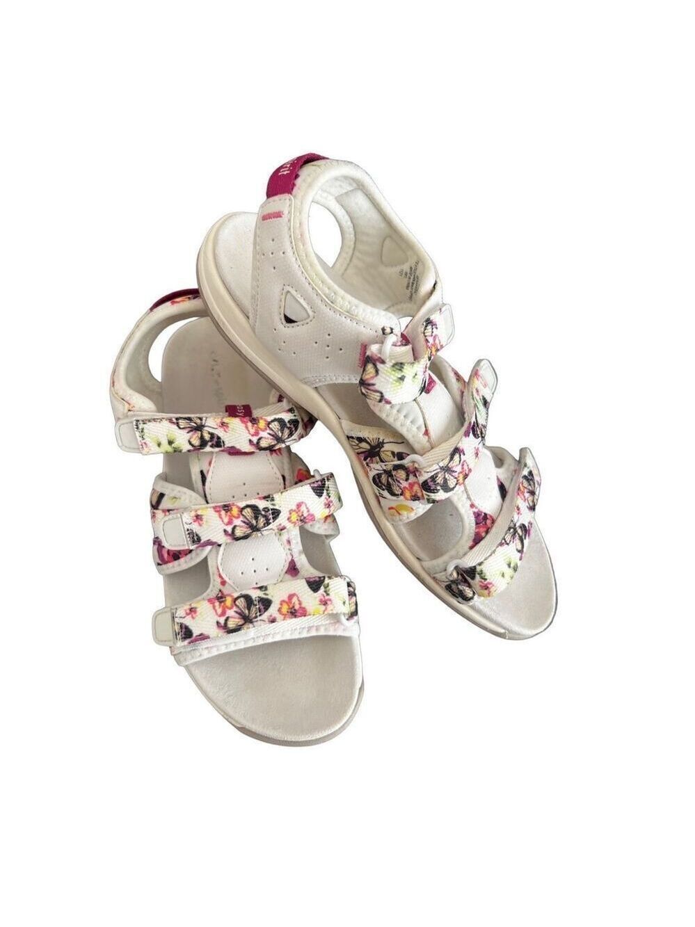Easy Spirit Selocke Floral Adjustable Strappy Nylon Sandals Size 8.5